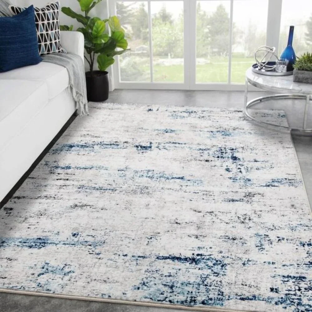 New 5x7 Abstract Area Rug, Soft Non-Slip Carpet for Home, Room & Office Decor